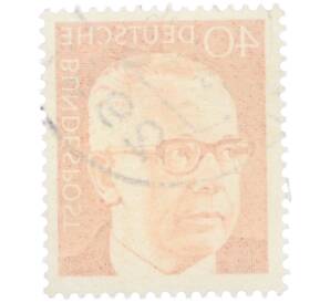 Почтовая марка 40 пфеннигов 1971 года Западная Германия (ФРГ) «Президент Густав Хайнеман» — Фото №2