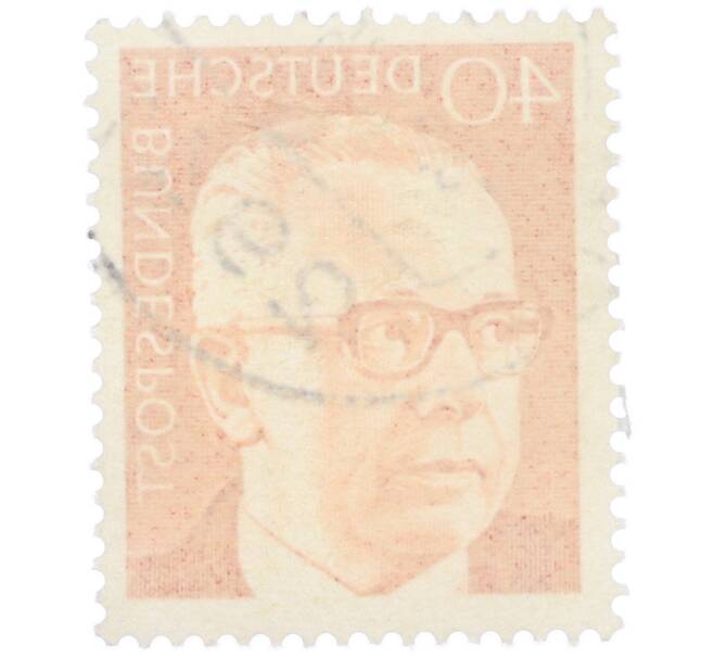 Почтовая марка 40 пфеннигов 1971 года Западная Германия (ФРГ) «Президент Густав Хайнеман» (Артикул: T11-39435) — Фото №2