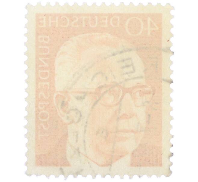 Почтовая марка 40 пфеннигов 1971 года Западная Германия (ФРГ) «Президент Густав Хайнеман» (Артикул: T11-39437) — Фото №2