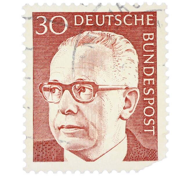 Почтовая марка 30 пфеннигов 1971 года Западная Германия (ФРГ) «Президент Густав Хайнеман» (Артикул: T11-39444) — Фото №1