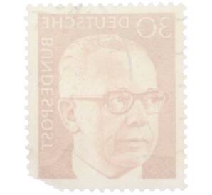 Почтовая марка 30 пфеннигов 1971 года Западная Германия (ФРГ) «Президент Густав Хайнеман» — Фото №2