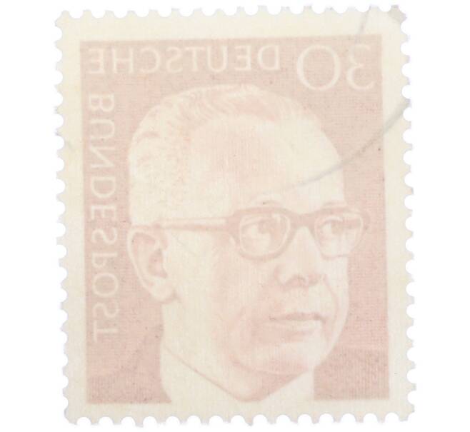 Почтовая марка 30 пфеннигов 1971 года Западная Германия (ФРГ) «Президент Густав Хайнеман» (Артикул: T11-39445) — Фото №2
