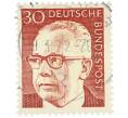 Почтовая марка 30 пфеннигов 1971 года Западная Германия (ФРГ) «Президент Густав Хайнеман» (Артикул: T11-39446) — Фото №1