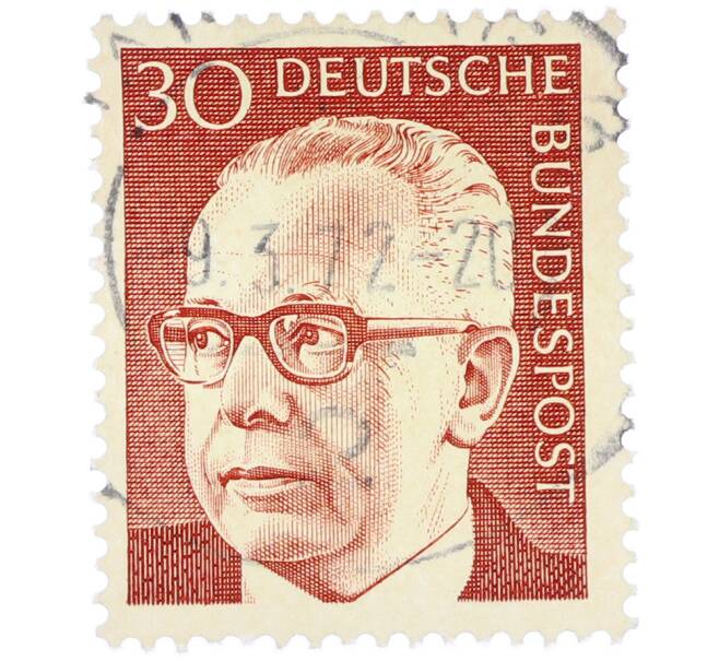 Почтовая марка 30 пфеннигов 1971 года Западная Германия (ФРГ) «Президент Густав Хайнеман» (Артикул: T11-39446) — Фото №1