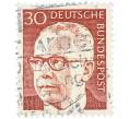 Почтовая марка 30 пфеннигов 1971 года Западная Германия (ФРГ) «Президент Густав Хайнеман» (Артикул: T11-39447) — Фото №1