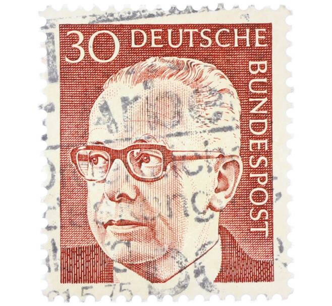 Почтовая марка 30 пфеннигов 1971 года Западная Германия (ФРГ) «Президент Густав Хайнеман» (Артикул: T11-39447) — Фото №1