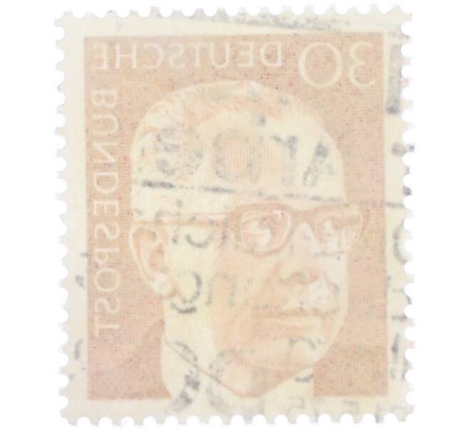 Почтовая марка 30 пфеннигов 1971 года Западная Германия (ФРГ) «Президент Густав Хайнеман» (Артикул: T11-39447) — Фото №2