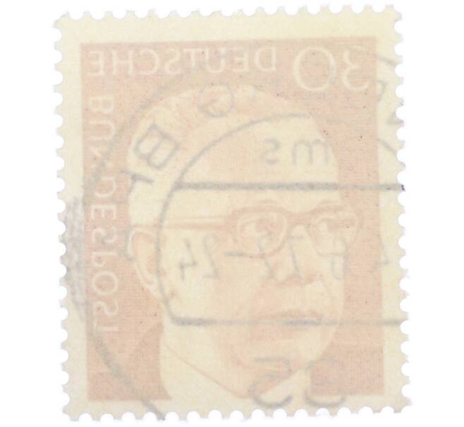 Почтовая марка 30 пфеннигов 1971 года Западная Германия (ФРГ) «Президент Густав Хайнеман» (Артикул: T11-39448) — Фото №2