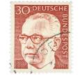 Почтовая марка 30 пфеннигов 1971 года Западная Германия (ФРГ) «Президент Густав Хайнеман» (Артикул: T11-39450) — Фото №1