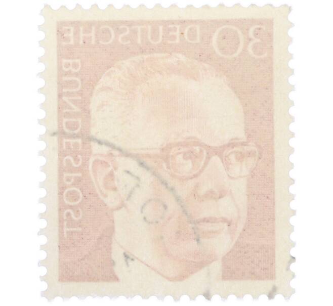 Почтовая марка 30 пфеннигов 1971 года Западная Германия (ФРГ) «Президент Густав Хайнеман» (Артикул: T11-39450) — Фото №2