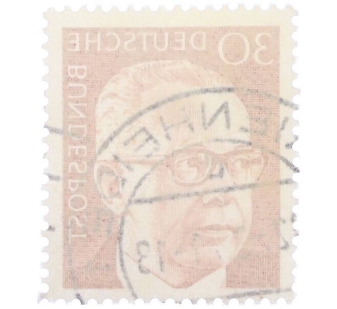 Почтовая марка 30 пфеннигов 1971 года Западная Германия (ФРГ) «Президент Густав Хайнеман» (Артикул: T11-39456) — Фото №2