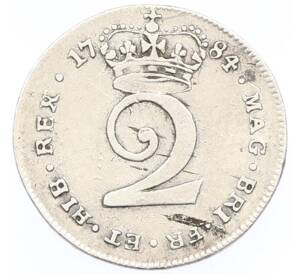 2 пенса 1784 года Великобритания — Фото №1