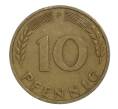 Монета 10 пфеннигов 1949 года F Германия (Артикул: M2-34663) — Фото №2