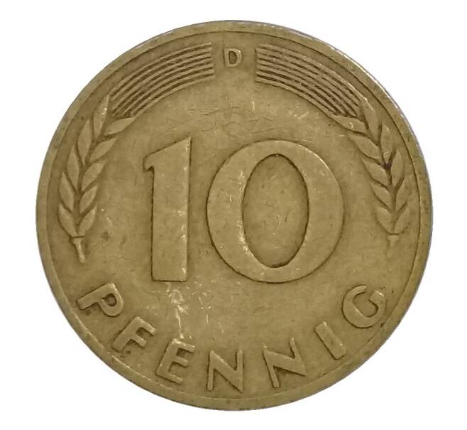 Монета 10 пфеннигов 1949 года D Германия (Артикул M2-34664)