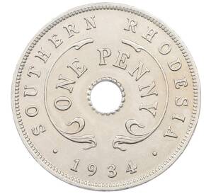 1 пенни 1934 года Южная Родезия — Фото №1