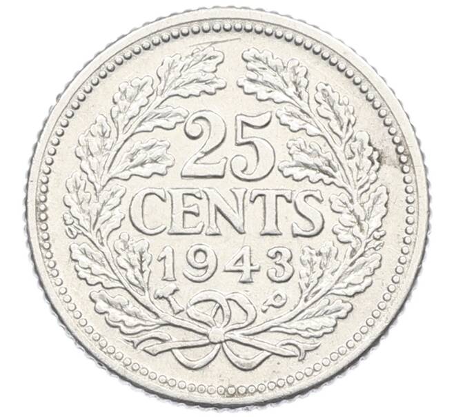Монета 25 центов 1943 года Кюрасао (Артикул: K27-87334) — Фото №1
