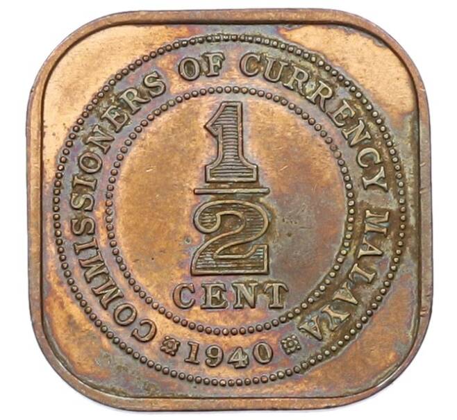 Монета 1/2 цента 1940 года Малайя (Артикул: K27-87362) — Фото №1