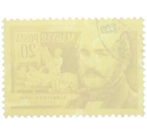 Почтовая марка 20 филлеров 1954 года Венгрия «Ученые — Игнац Земмельвейс (врач)» — Фото №2