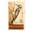Почтовая марка 16 стотинок 1959 года Болгария «Большой пестрый дятел» (Артикул: P2-1415) — Фото №1
