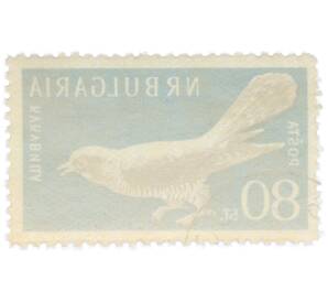Почтовая марка 80 стотинок 1959 года Болгария «Обыкновенная кукушка» — Фото №2