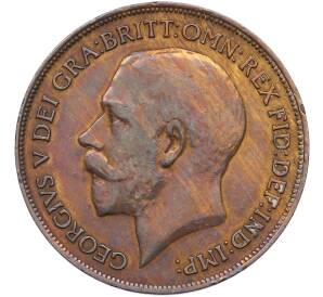 1 пенни 1921 года Великобритания — Фото №2