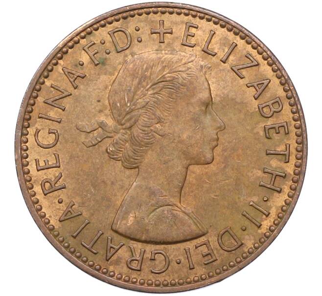 Монета 1/2 пенни 1966 года Великобритания (Артикул: K12-78018) — Фото №2