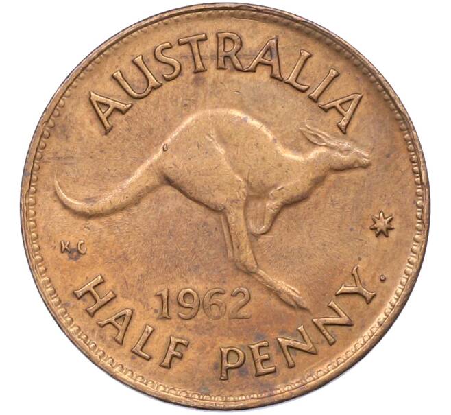 Монета 1/2 пенни 1962 года Австралия (Артикул: K12-78019) — Фото №1