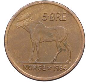 5 эре 1964 года Норвегия — Фото №1