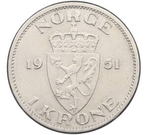 1 крона 1951 года Норвегия — Фото №1