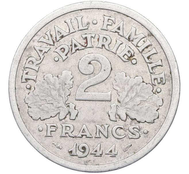 Монета 2 франка 1944 года Франция (Артикул: K12-78031) — Фото №1