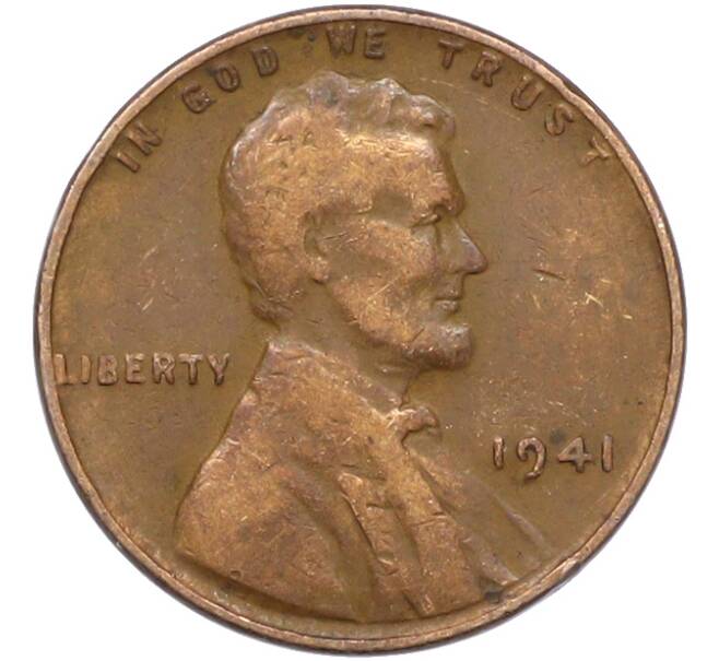 Монета 1 цент 1941 года США (Артикул: K12-78068) — Фото №1