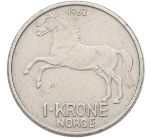 1 крона 1962 года Норвегия — Фото №1