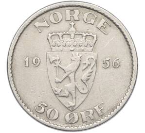 50 эре 1956 года Норвегия — Фото №1