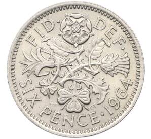 6 пенсов 1964 года Великобритания — Фото №1