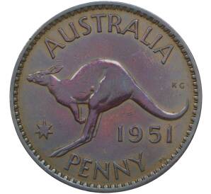 1 пенни 1951 года Австралия — Фото №1