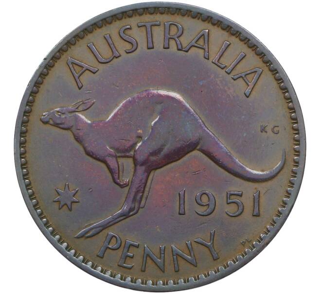 Монета 1 пенни 1951 года Австралия (Артикул: T11-39677) — Фото №1