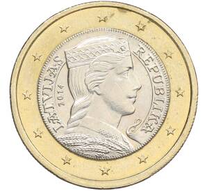 1 евро 2014 года Латвия — Фото №1