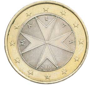 1 евро 2008 года Мальта — Фото №1