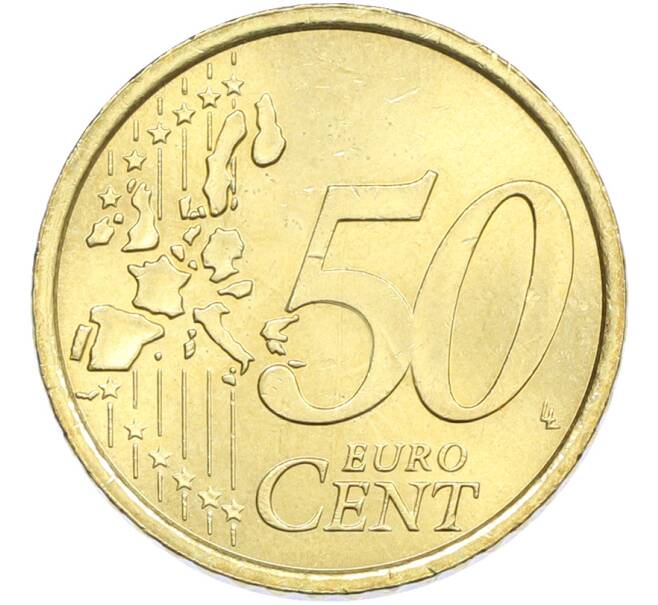 Монета 50 евроцентов 2002 года Италия (Артикул: K12-77884) — Фото №2
