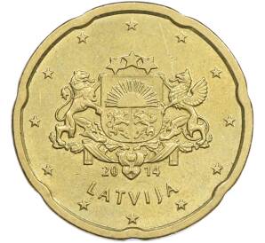 20 евроцентов 2014 года Латвия — Фото №1