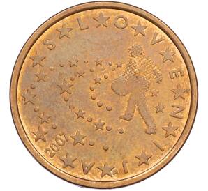 5 евроцентов 2007 года Словения — Фото №1