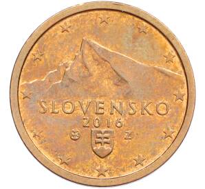 2 евроцента 2016 года Словакия — Фото №1