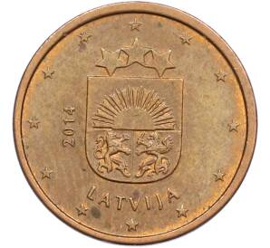 1 евроцент 2014 года Латвия — Фото №1