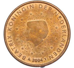 1 евроцент 2004 года Нидерланды — Фото №1