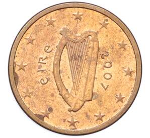 1 евроцент 2007 года Ирландия — Фото №1