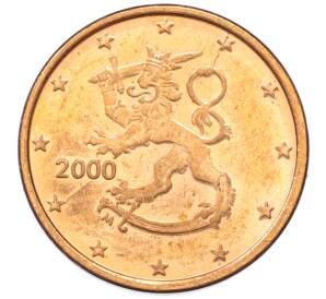 1 евроцент 2000 года Финляндия — Фото №1