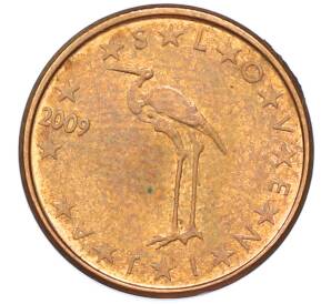 1 евроцент 2009 года Словения — Фото №1