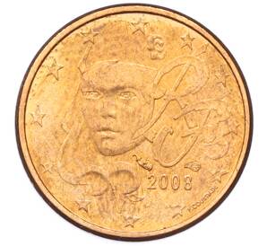 1 евроцент 2008 года Франция — Фото №1