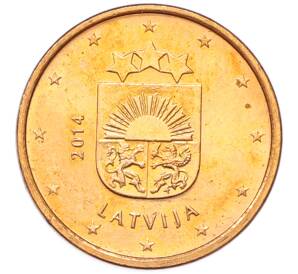 1 евроцент 2014 года Латвия — Фото №1