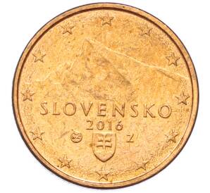 1 евроцент 2016 года Словакия — Фото №1